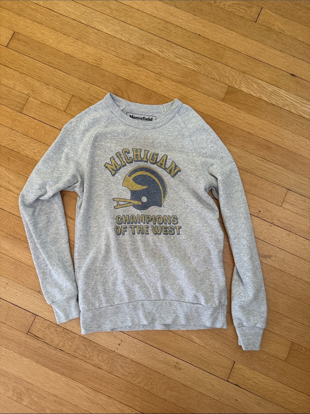Homefield Michigan Grey Crewneck Sweatshirt